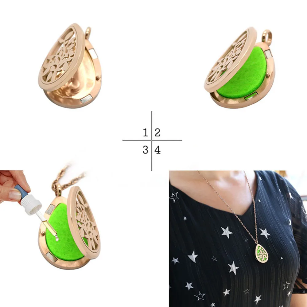 BOFEE Подвеска из нержавеющей стали Древо жизни ожерелье цепочка с медальоном