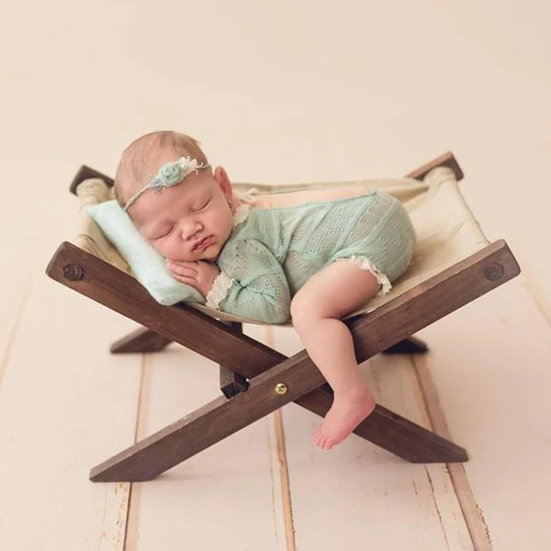 

Newborn Baby Photography Props Deck Chair Infant Photo Shooting Fotografia Posing Accessories Photo Studio Bed Sofa Furniture