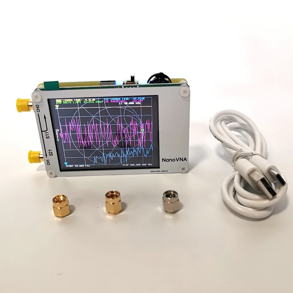 NanoVNA векторный сетевой анализатор цифровой сенсорный экран коротковолновой MF HF VHF UHF антенный анализатор стоящая волна с батареей