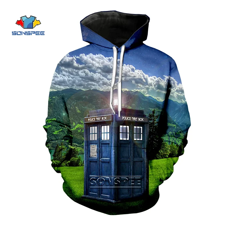 

SONSPEE Doctor Who Hoodie 3D Printed Longsleeve O Neck Hoodies Women Men Casual Oversized Streetwear Sweatshirt Winter Coat B14