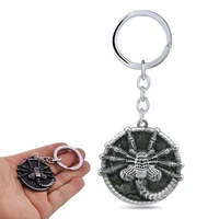 movie avp alien predator keychain metal facehugger chain ring holder for car keys men women jewelry llaveros accessories