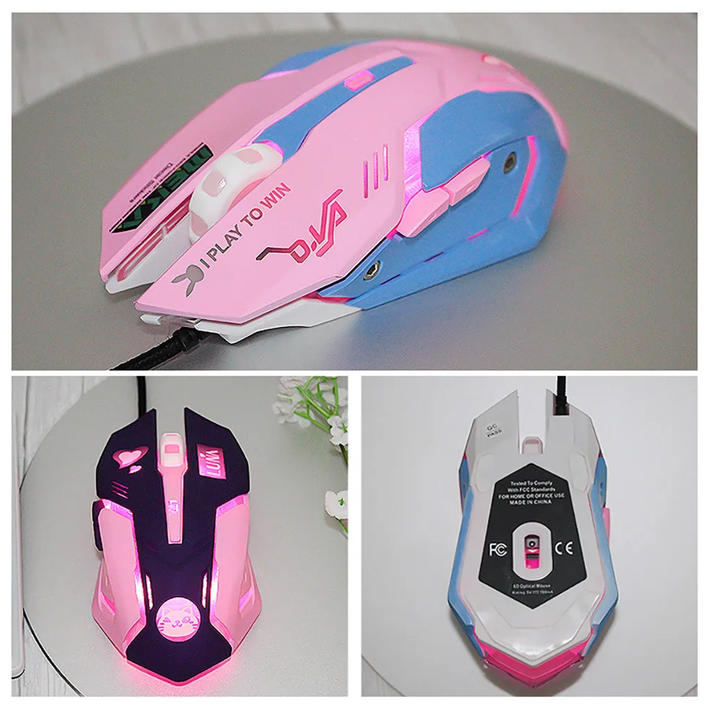 Игровая мышь Raton Ordenador с подсветкой, проводная мышь dpi, USB эргономичная геймерская мышь, профессиональные Мыши для ПК, компьютерная мышь, 19Sep