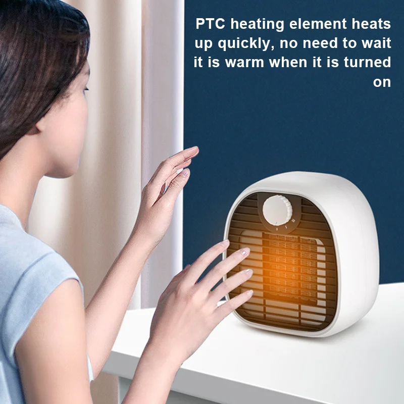 

Mini Portable Desktop Energy-Saving Electric Heater With Two Adjustable Modes Home Office Supplies HG99