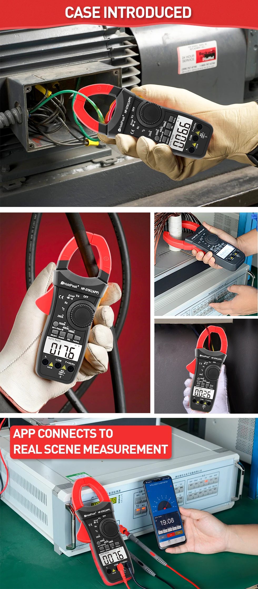 HoldPeak HP-870N Авто диапазон DC AC цифровой клещи мультиметр Pinza Amperimetrica Amperimetro True RMS частота подсветка