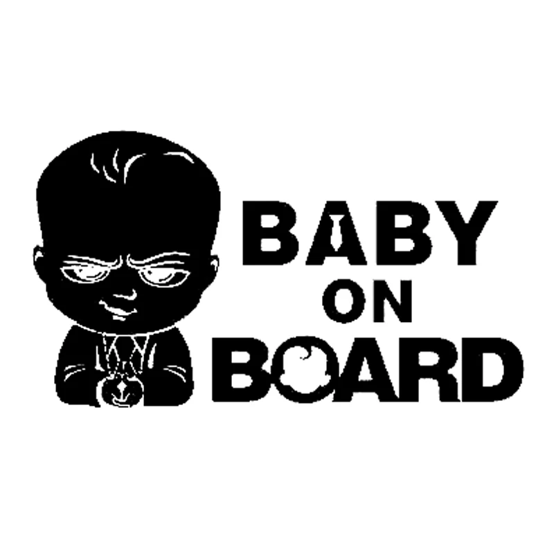 

Car Sticker Baby on Board Boss Cute Decals Cars Accessories Interesting PVC Body Decoration Waterproof Sunscreen Decal