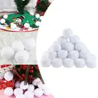 Реалистичные поддельные мягкие снежки для помещений, 50 шт., 7 см, украшение сделай сам на праздник, свадьбу, новый год, плюшевые снежные шарики, детская игрушка, новогодний декор