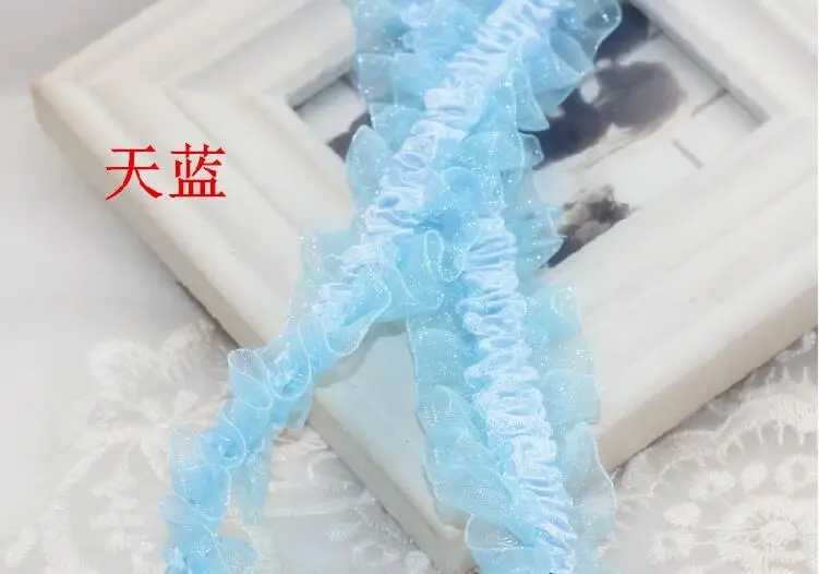 Лента бархатная эластичная с оборками 5-10 м 4 см | Дом и сад