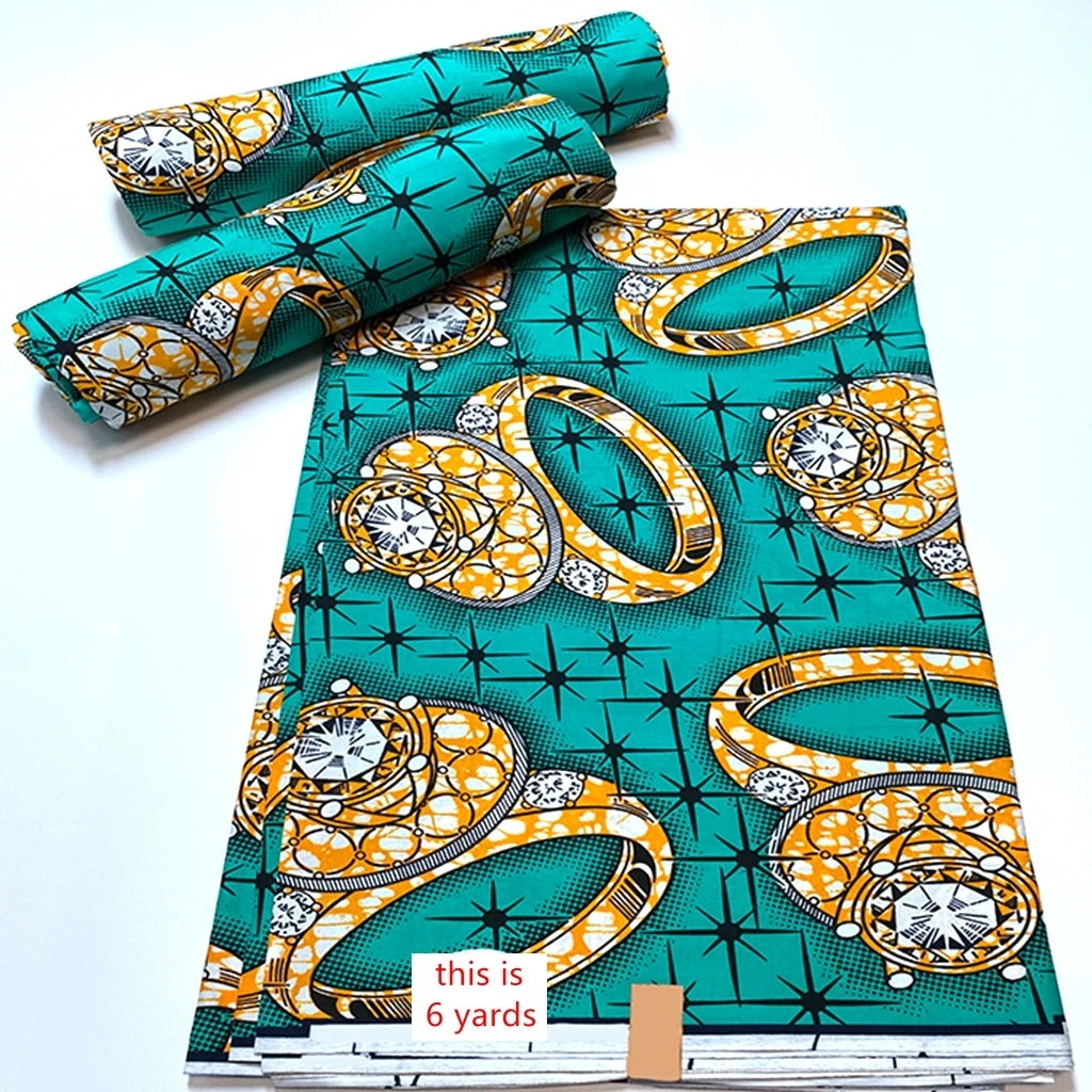 

New Arrival Ghana Original Wax 100% Cotton Fabrics African Wax Print Fabric Latest Wax Fabric 6yards Per Piece African Fabric