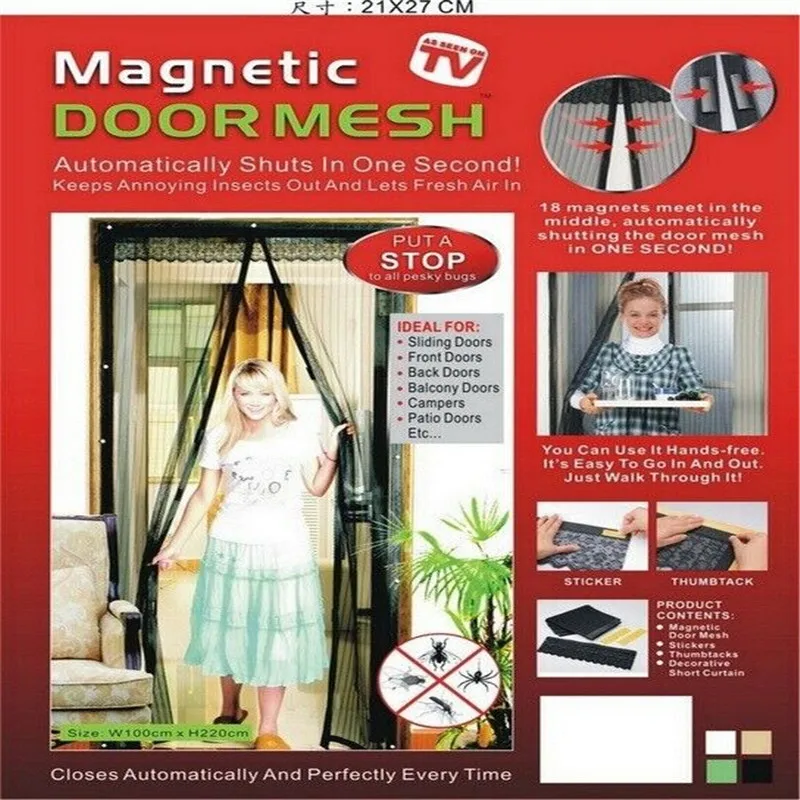 Многоцветная Магнитная москитная сетка противомоскитная от насекомых мух