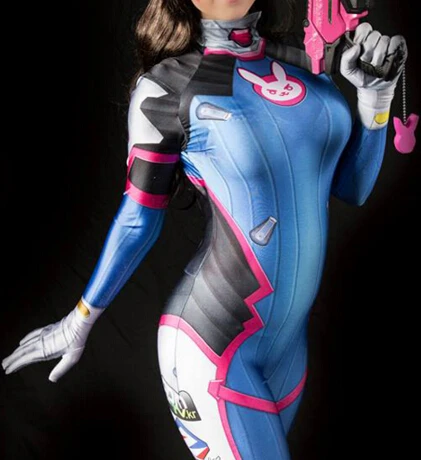Костюм D.Va с 3D-принтом костюм супергероя для взрослых и детей зентай косплея