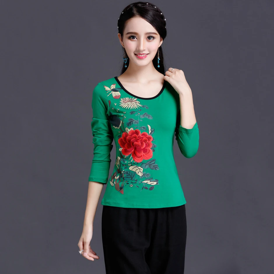 

Cotton Tee Shirt Femme T-shirt Camisetas Mujer Verano Spring Autumn Fashion Vintage Tees Long Sleeve T Shirt Women