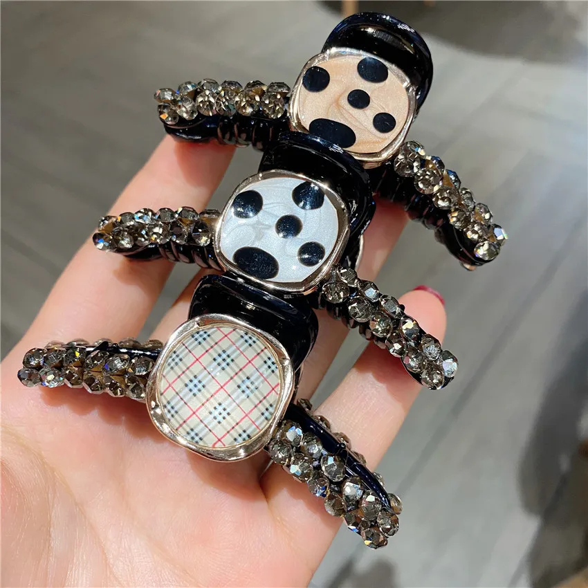 Элегантный набор заколок для волос со стразами и когтями аксессуары красивый