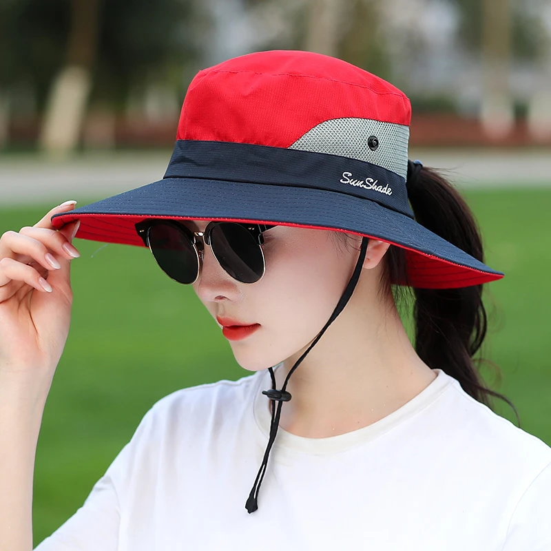 2020 Simple UPF 50+ Sun Hat Bucket Summer Men Women Fishing Boonie UV Protection Long Large Wide Brim Bob Hiking Outdoor | Аксессуары