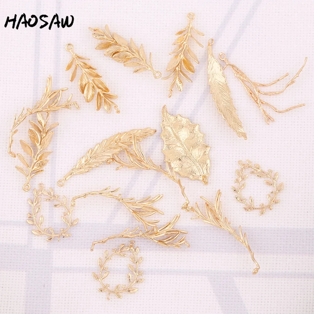 HAOSAW выберите 4 шт./лот Купер Шарм/гирлянда/промежность/лист наконечника/ювелирные