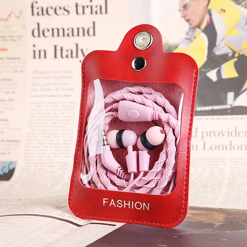 1 шт. портативные проводные наушники 3 5 мм спортивные вкладыши с плетеным