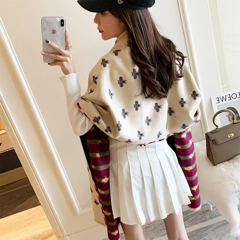 Роскошный брендовый Женский кашемировый шарф 2020 зимние теплые шали и палантины