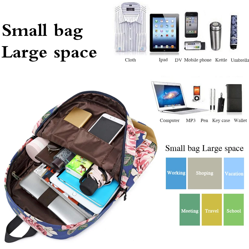 Повседневный уникальный рюкзак с защитой от разрывов школьная сумка на плечо