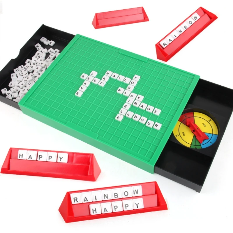

Funny Puzzle Learning English Toy Alphabet Spell Words Game Board Kids Children Educational Gifts