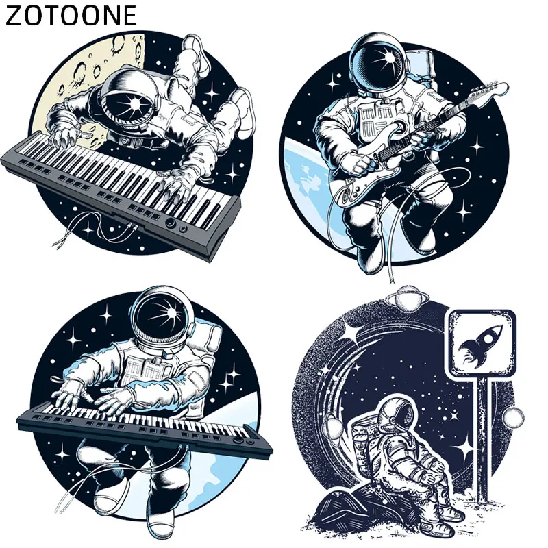 Нашивки ZOTOONE Iron on нашивки космонавта для одежды DIY термопечать наклейки вышитая