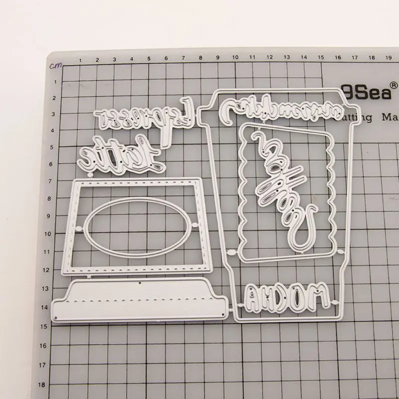 Кофейная крышка металлические Вырубные штампы трафарет для скрапбукинга