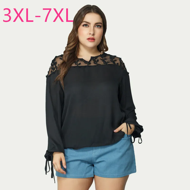 Новинка весна осень размера плюс Топы для женщин большая блузка с длинным