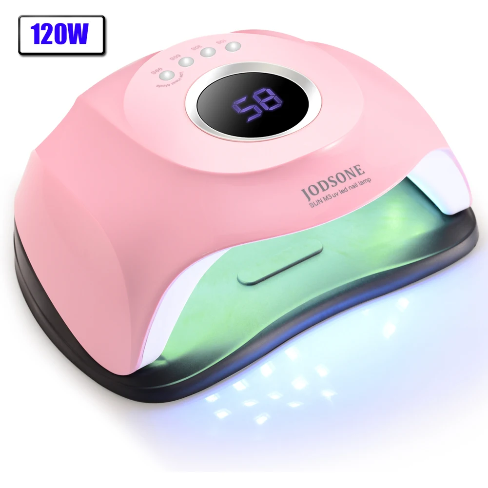 

120W UV LED Nail Lamp For Manicure Nail Dryer 45 Pcs Led Beads10/30/60/99s Timer For Curing Gel Nail Polish With Motion Sensing