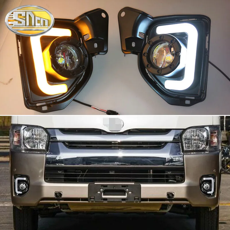 2 шт. светодиодный светильник дневного света для Toyota Hiace 2014 2018 желтая функция