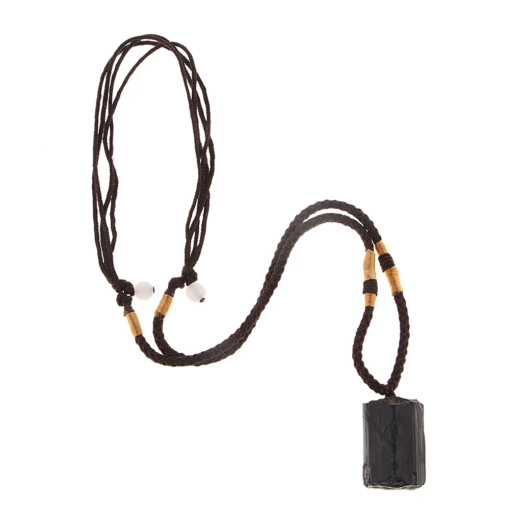 Натуральный черный турмалиновый камень ожерелье турмалин амулет ювелирные