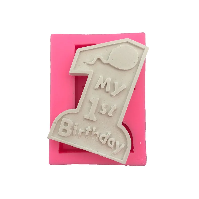 

Digital Happy Birthday Cake Mold Soft Pottery Clay Epoxy Plaster Modeling Tool A024