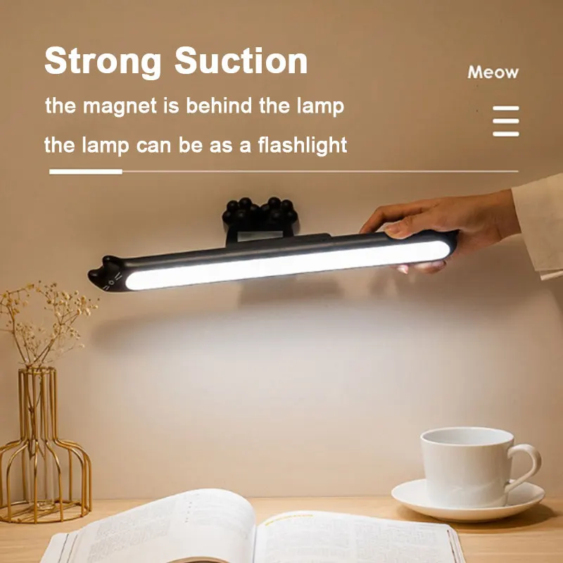 

Stepless Dimming LED Study Lamps Hanging Stepless Magnetic LED Night Lights Dimming Reading Table Lamp USB LED Desk Light