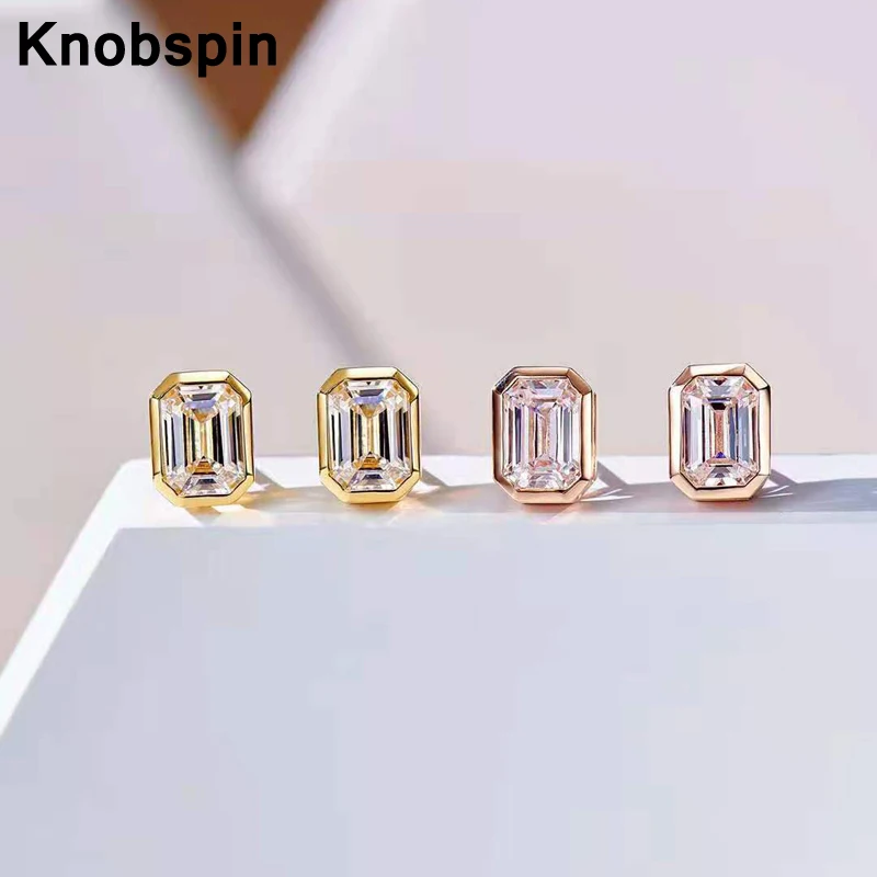 

Серьги-гвоздики женские из серебра 100% пробы с высокоуглеродистыми бриллиантами