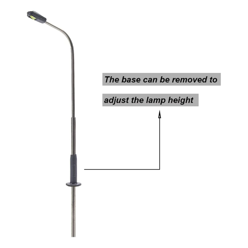 

H8WA Mini Model Train Railroad Scenery Individual Lighting Single Head LED Light Garden Landscape Warm Light Lamp Accessory