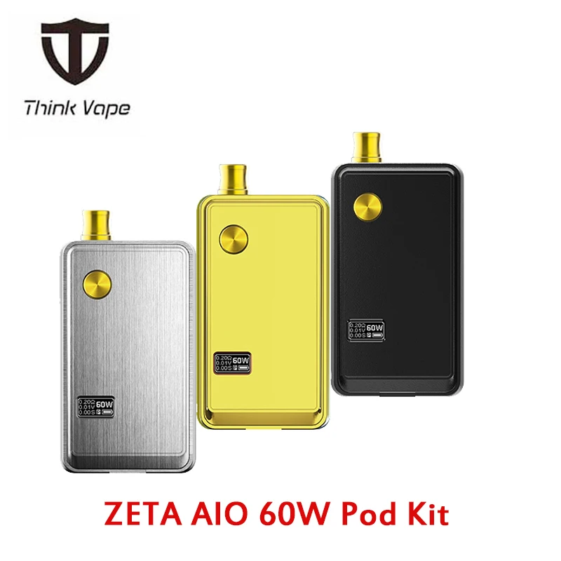 ThinkVape ZETA AIO 60 Вт Pod Kit 3 мл бак с 1 0/0 5 Ом сеточная катушка питается от одного 18650