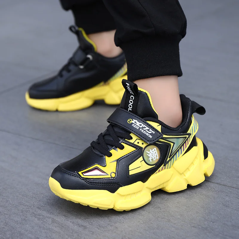 

Детская спортивная обувь, всесезонные кроссовки для мальчиков, Детские Мультяшные полиуретановые баскетбольные кроссовки для бега и тенниса для мальчиков, воздухопроницаемые кроссовки