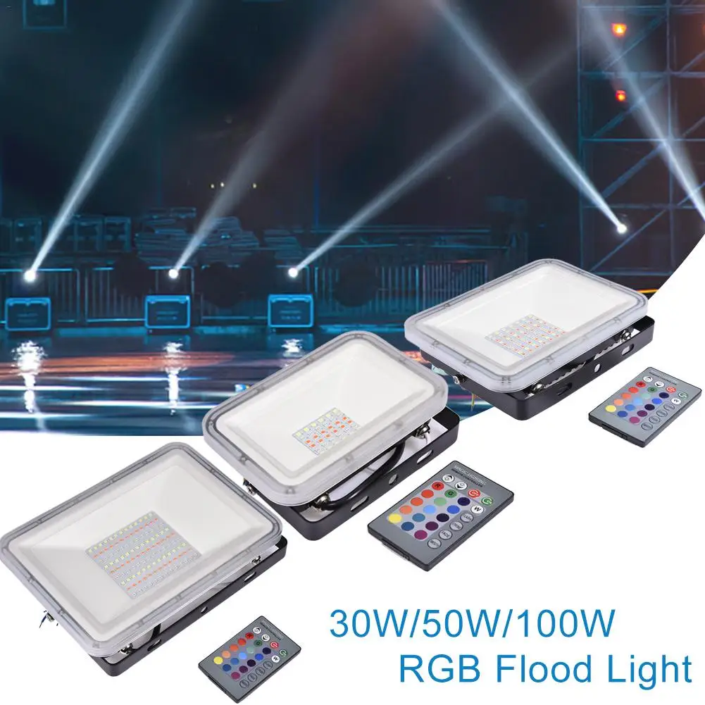 30 Вт 50 Вт 100 Вт 110 В 220 В RGB Светодиодный прожектор COB наружный прожектор IP65 светодиодный Наружный свет
