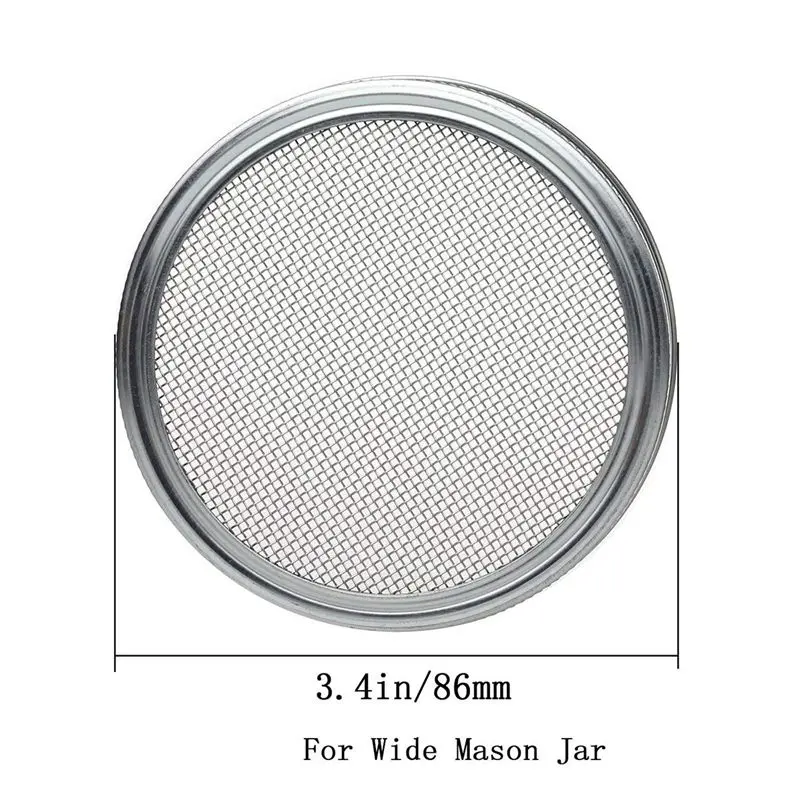 10 Упаковка нержавеющая сталь растягивающиеся крышки изогнутые сетчатые банки