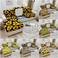 sunflower sofa seat cover floral printing tight wrap elastic sofa cushion cover protector slipcover couch cover funda sofa 1pc