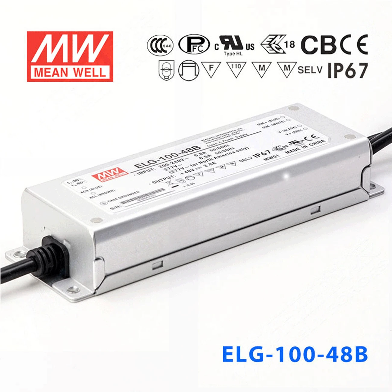 

(Only 11.11)MEAN WELL ELG-100-48B-3Y (2Pcs) 48V 2A meanwell ELG-100 48V 96W Single Output LED Driver Power Supply B type