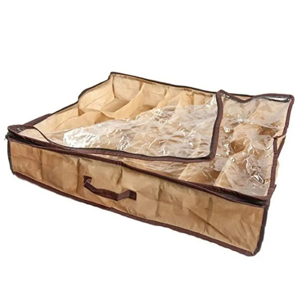 12 держатель для хранения обуви тапочки кровать Ящик Контейнер Органайзер