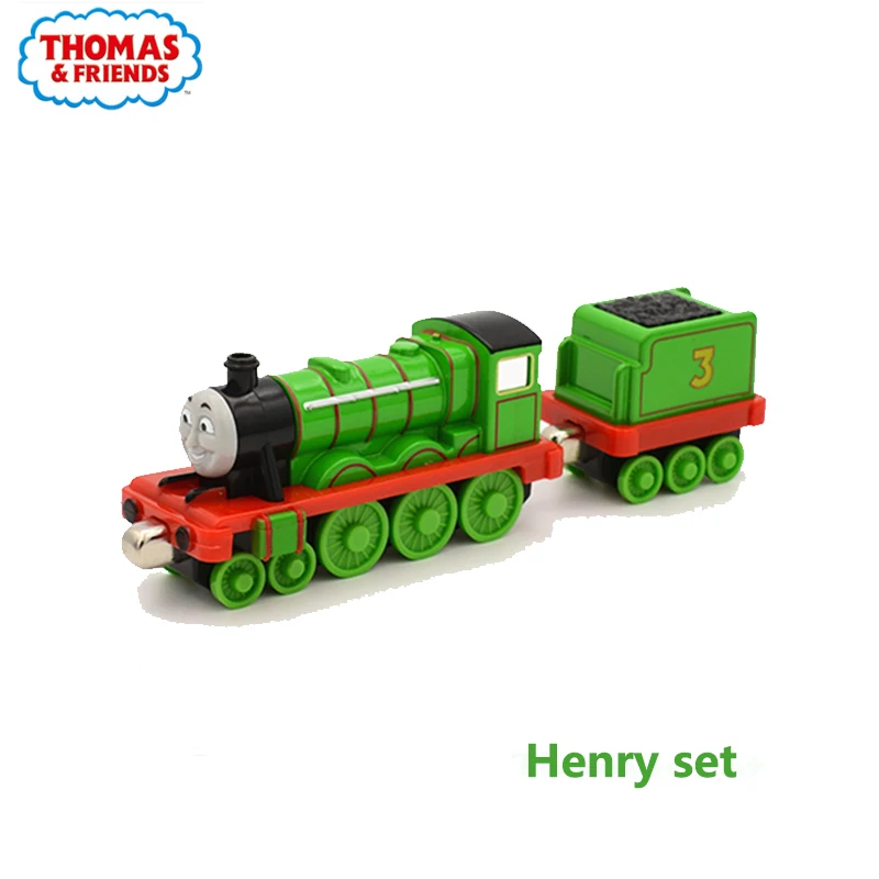 Henry set Genunie Томас и его друзья Trackmaster 1:43 картонная коробка сплав магнитный поезд ударопрочный высокое качество автомобиль детские игрушки подарок - Цвет: Henry set