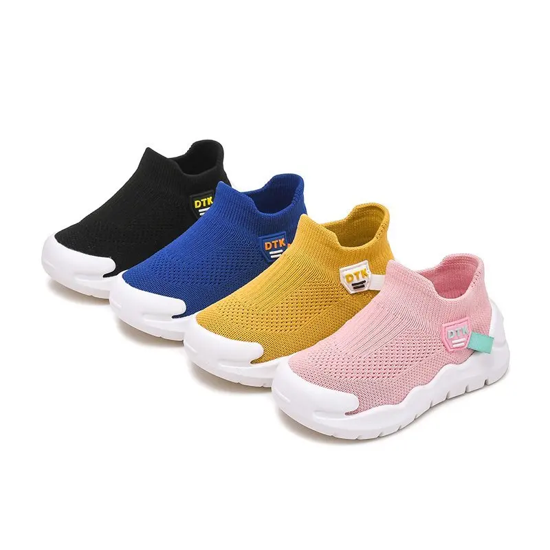 Enlarge Good Quality Summer Slip on Children Soft Sport Fashion walking Shoes Kids Running White Breathable Sneakers for baby Boy Girls
