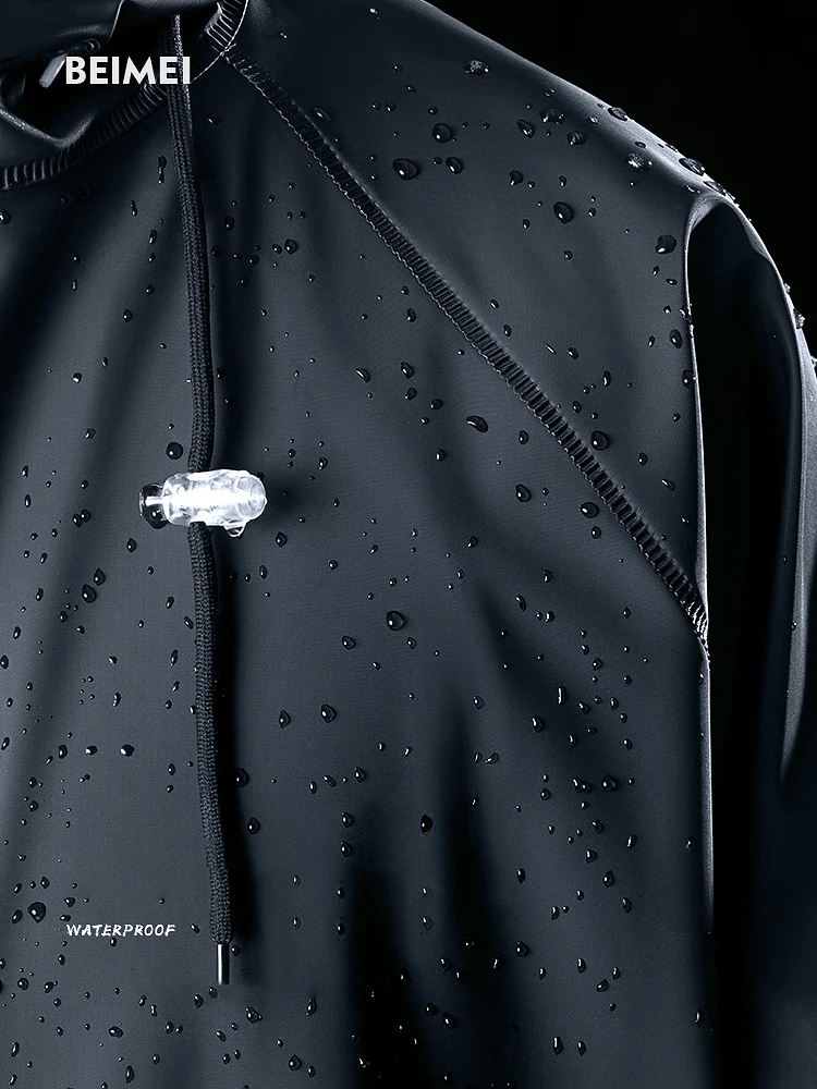 

Men's Raincoat Rain Pants Suit Women's Rain Poncho Men Balck Waterproof Motorcycle Rain Coat Jacket for Men Tourism Camping Gift