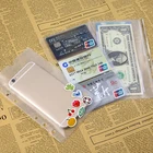 ПВХ-пакеты A6 на молнии, пластиковые Стандартные пакеты с 6 отверстиями, прозрачные пакеты для карт, банковских карт, органайзеры для карточек, офисные принадлежности