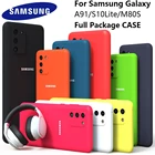 Новый тип, улучшенные Защитные чехлы для камеры Samsung A91 M80s S10Lite, однотонный чехол из жидкого силикона для телефона