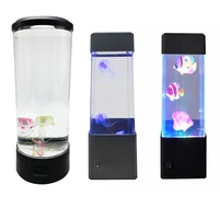 usbbattery powered jellyfish light water tank aquarium led lamp color changing bedside lava night light home bedroom decor