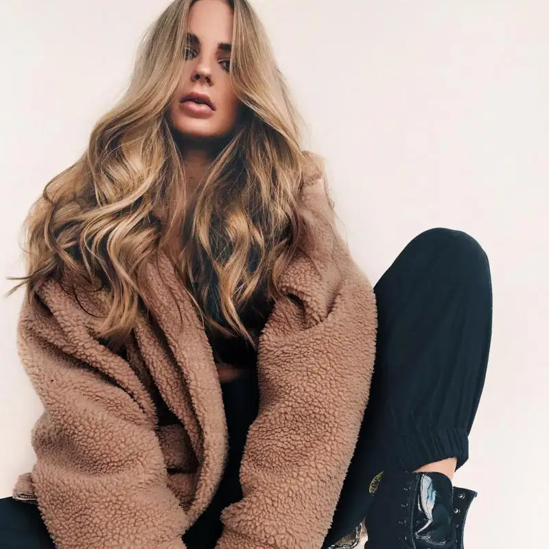 

Casual Jacket Female 2019 Autumn And Winter New European And American Imitation Fur Plush Loose Coat