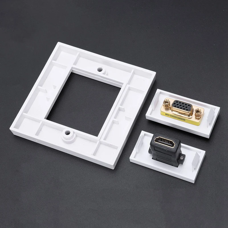 86x86 мм Настенная лицевая пластина 15 отверстий Vga розетка + Hdmi с удлиненный провод