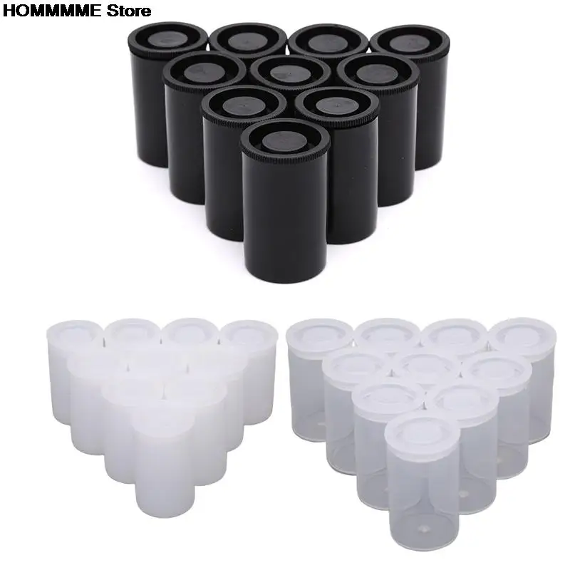 20Pcs Plastic Empty Film Canister Camera Reel Container Storage Case Can For Accessories Art Beads Coin Pill Fishing Bait 54*32