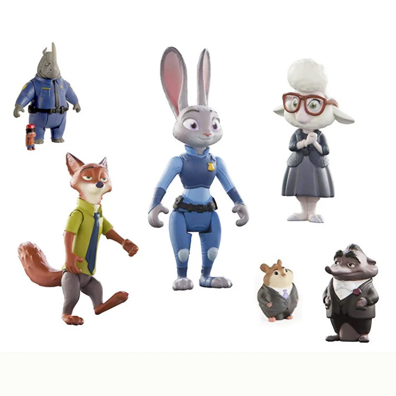

New 2021 Animal City Crazy Rabbit Police Officer Judy Fox Nick Doll Doll Doll Model Decoration Christmas Gift Collection