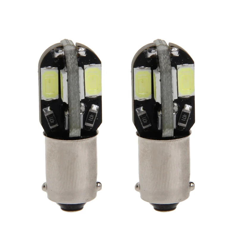 1 пара Автомобильные светодиодные лампы 12 В постоянного тока BA9S H6W 5630 8 SMD |